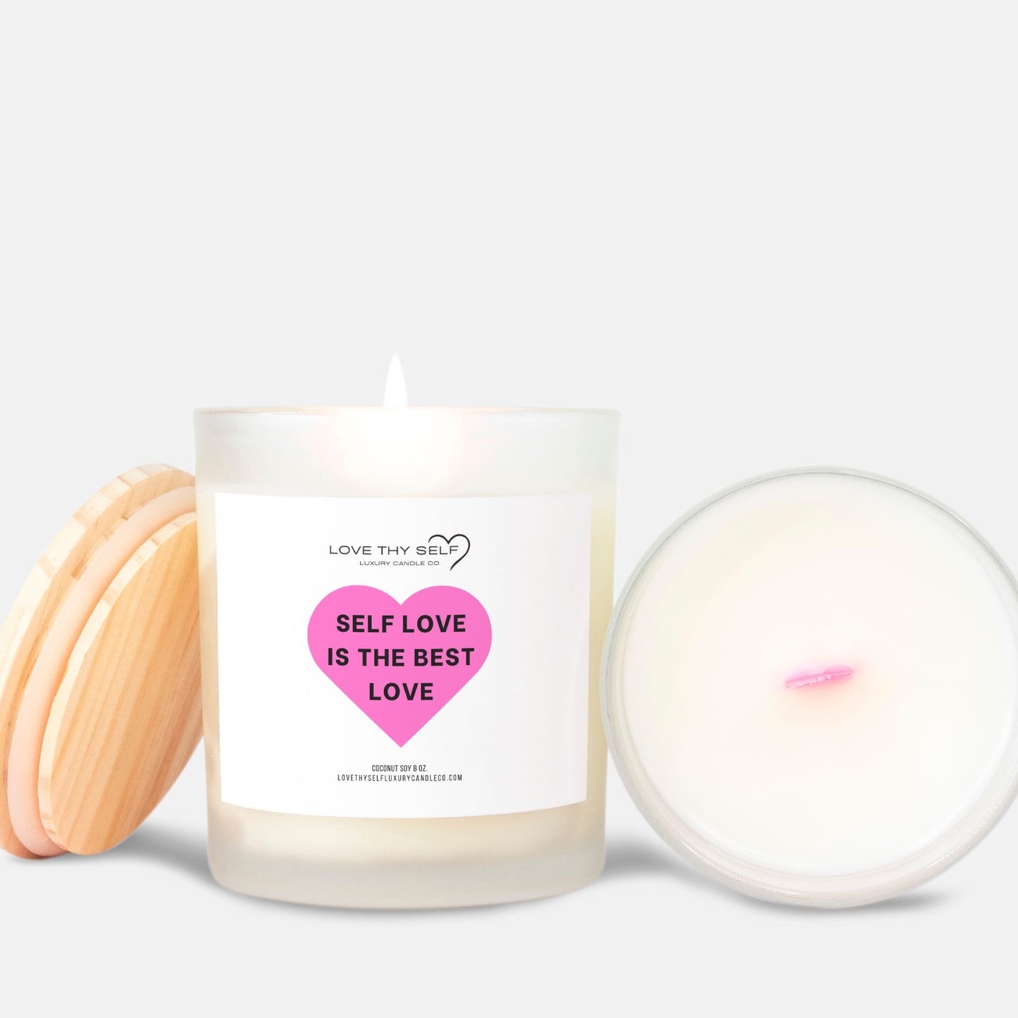 Candle Frosted (Pink Wick) Glass