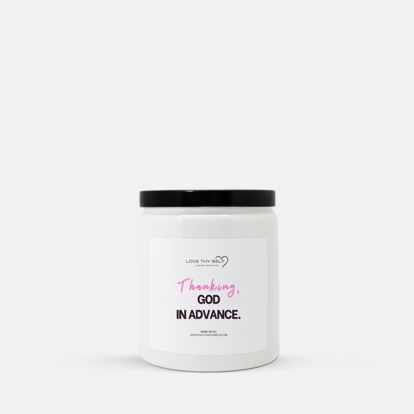 Candle Ceramic 8oz (White)