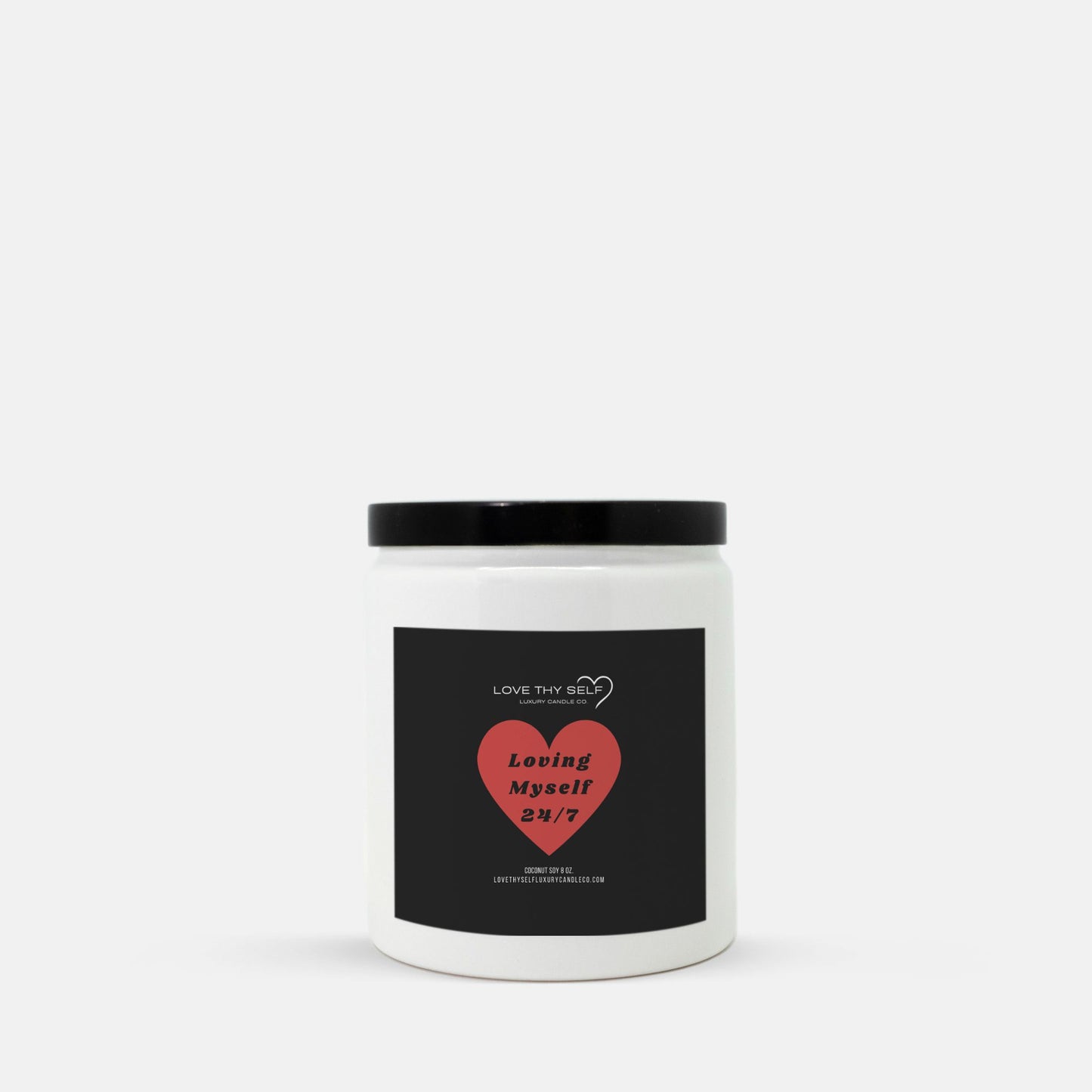 Candle Ceramic 8oz (White)