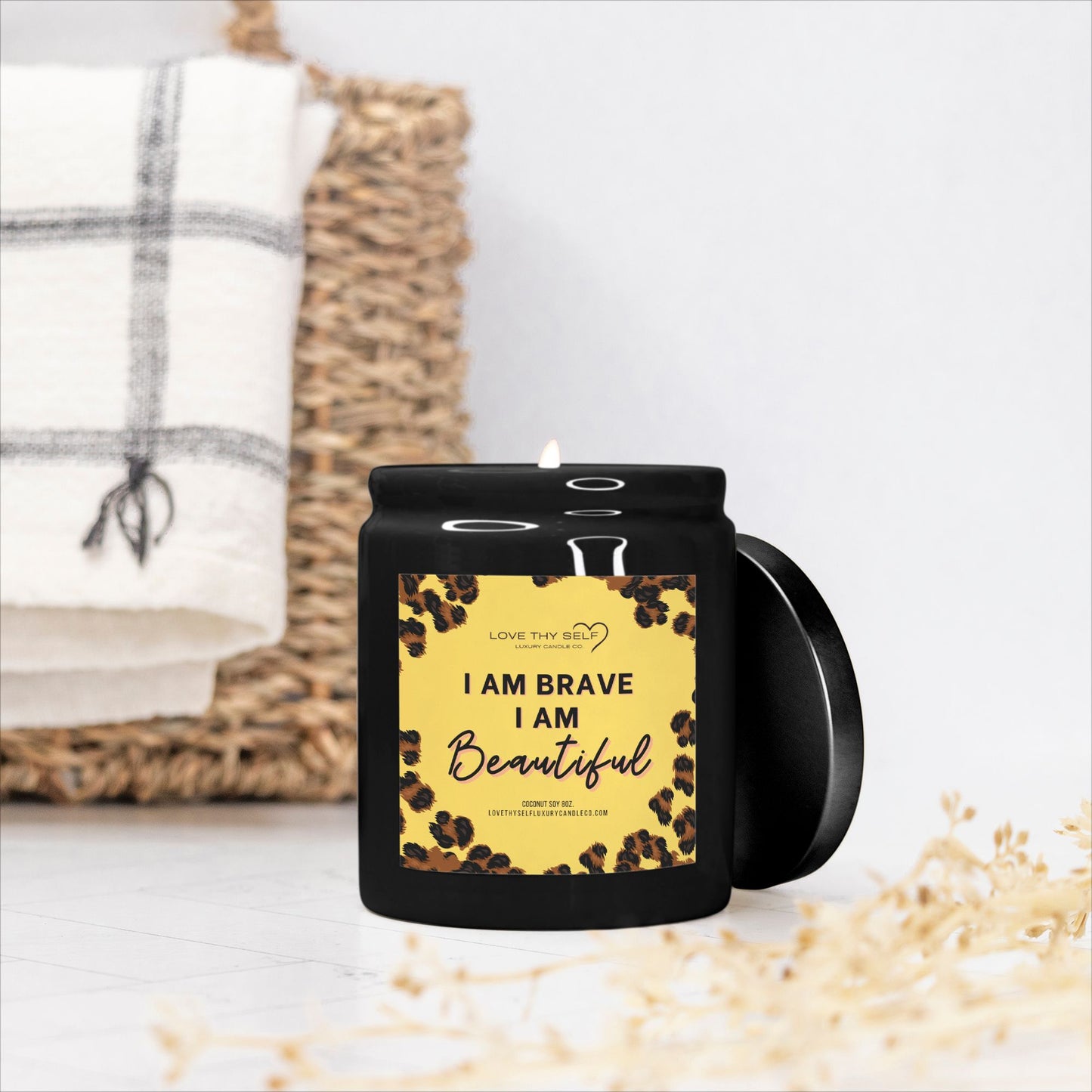 I am Brave I Am Beautiful  (Black) 8oz